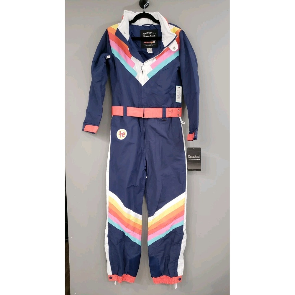 NEW SMALL Tipsey Elves One Piece Santa Fe Shredder Snow Suit Ski Bodysuit Bib - Picture 1 of 7